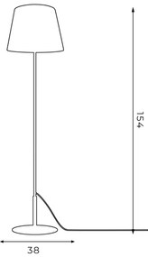 Állólámpa ARDEN 1xE27/60W/230V fehér/arany