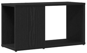 fekete tölgy színű szerelt fa TV-szekrény 60x24x32 cm