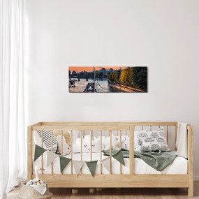 Kép - hajó egy körutazáson (órával) (90x30 cm)