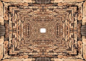 Fotótapéta - 3D-s kövek alagútja (152,5x104 cm)