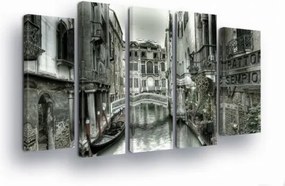 Vászonkép 150x100 Velence csatorna gondola híd építészet tükröződés a vízben