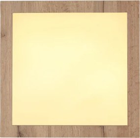 Globo 415950-16 Mennyezeti lámpa, matt fehér fém, sötét fa mintázatú MDF, fehér színű műanyag, HxSzxM: 350x350x60mm, tartozék: LED 16W 230V, 1800lm forrás, 620lm kimenet, 3000K