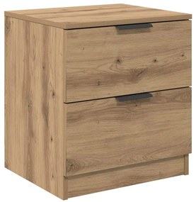 Éjjeliszekrény 2 pcs kézműves tölgy 45 x 39 x 50 cm Faanyag