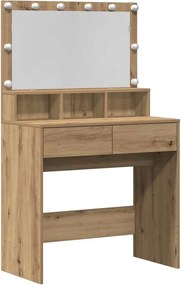 vidaXL Öltözködőasztal Artisan tölgy 80 x 41 x 134,5 cm Faanyag