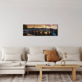 Híd képe (órával) (90x30 cm)