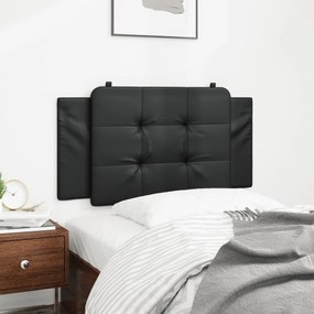 fekete műbőr fejtámla párna 100 cm
