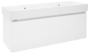 Naturel Savona Fürdőszobaszekrény mosdóval 118x43x44,8 cm fehér fényes SAVONA120BIU2
