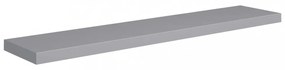 szürke MDF lebegő fali polc 120 x 23,5 x 3,8 cm