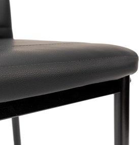Tino NOVA Étkezőszék fekete textilbőr + fém - fekete
