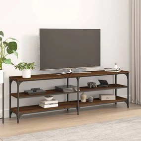 Barna tölgy színű szerelt fa TV-szekrény 160 x 30 x 50 cm