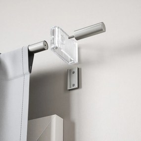 Matt ezüstszínű acél bővíthető függönykarnis 107 - 305 cm Flute – Umbra