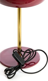 Borvörös asztali lámpa fém búrával (magasság 40 cm) Surin – Light &amp; Living