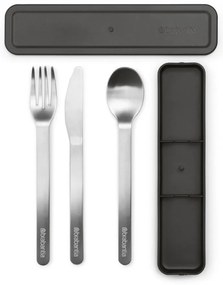 Ezüstszínű rozsdamentes acél utazó evőeszköz készlet 3 db-os Make & Take – Brabantia