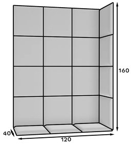 Kárpitozott panel 19 db.  Quadra 120x160 cm (szürke). 1051983