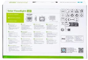 Aigostar - LED állítható fényerőjű napelemes reflektor 100W, IP65, DO