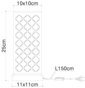 GLOBO 15229T1 - Asztali lámpa CLARKE 1xE14/40W/230V