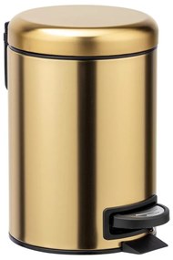 WENKO 24009800 - LEMAN szemetes 17x25 cm rozsdamentes acél/arany/fekete