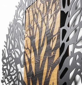 Fali dekoráció 93x86 cm fa/fém faág mintával