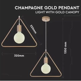 Csillár zsinóron 1xE27/60W/230V háromszög