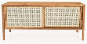 Tölgyfa TV-állvány 142x64 cm Pola - The Beds