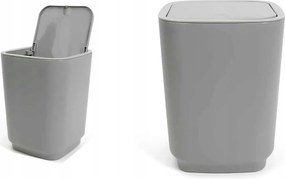 Fürdőszobai Szemeteskosár Irodai Zárható Kosár szürke 13L