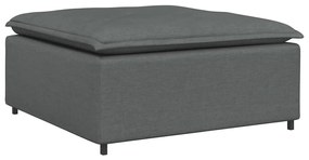 sötétszürke moduláris kanapé lábzsámoly modul 100x100x48 cm
