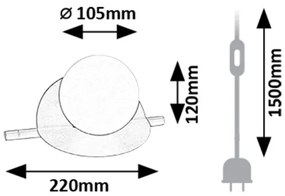 Rabalux 74222 - Asztali lámpa JULES 1xG9/5W/230V