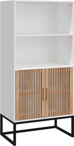 vidaXL fehér szerelt fa magasszekrény 60 x 35 x 125 cm