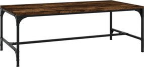 vidaXL füstös tölgy színű szerelt fa dohányzóasztal 100x50x35 cm