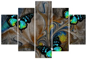 Kép - fényes pillangók képben (150x105 cm)