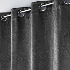 Antracitszürke bársony sötétítő függöny 135x280 cm Melodie – douceur d'intérieur