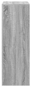 szürke sonoma szerelt fa tálalószekrény LED-del 72x34x100 cm