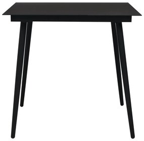 3 részes fekete PVC rattan kültéri étkezőgarnitúra