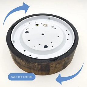 OAK SMOKY mennyezeti lámpa 1xE27/15W/230V, 27,5 cm, tölgy/sötétbarna