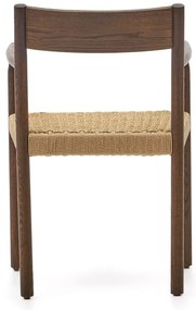 Barna-natúr színű tölgyfa étkezőszék Yalia – Kave Home