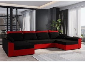 Sarok ülőgarnitúra U Paragon U (piros + fekete). 1057383