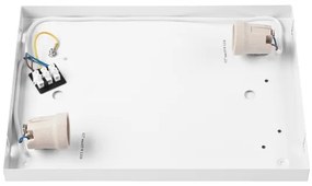 Mennyezeti lámpa NATURAL SQUARE 2xE27/15W/230V 35x35 cm fenyő