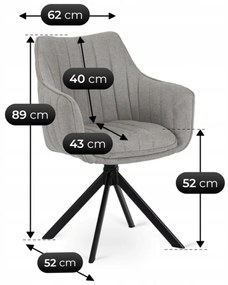 Forgó Étkezőszék Szürke Színben. MUMBAI