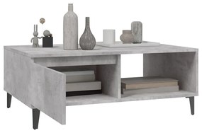 Betonszürke szerelt fa dohányzóasztal 90 x 60 x 35 cm