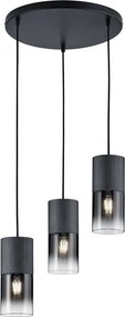 TRIO 310630332 ROBIN Többágú Függesztett Lámpa Fekete E27 IP20