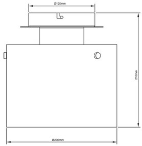Brilliant - Mennyezeti lámpatest BETH 1xE27/60W/230V, átm. 20 cm, fekete/füstszínű