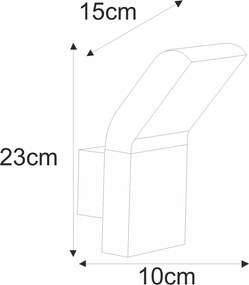KAJA K-8146 VIDAR Fekete Színű Fali Lámpa 12W LED 550Lm 4000K IP54