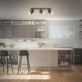 Briloner 2742-035 - Spotlámpa SPOTLIGHT 3xE27/40W/230V fekete/barna