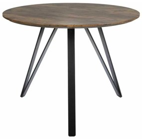 Tetis étkezőasztal, 100 cm átmérő, dió / fekete