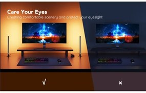 Govee - KÉSZLET 2x Smart Gaming Wi-Fi LED RGBIC Panels + Smart Dual + távirányító