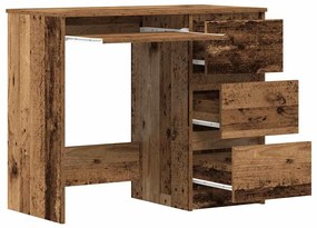 antik fa szerelt fa íróasztal 90x45x76 cm