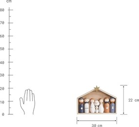 X-MAS betlehemi figurák, 9 darabos készlet