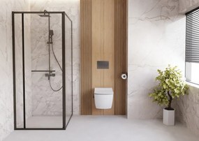 Blur szögletes zuhanykabin 80x80, titán