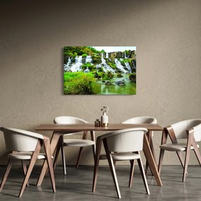 Kép - vízesés zöldövezetben (90x60 cm)