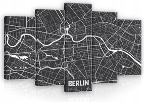 Vászonkép 100x60 Berlin térkép moduláris várostervezés minimalizmus városi táj